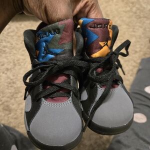 Jordan Kids Sneakers in Gray, Black, and Maroon